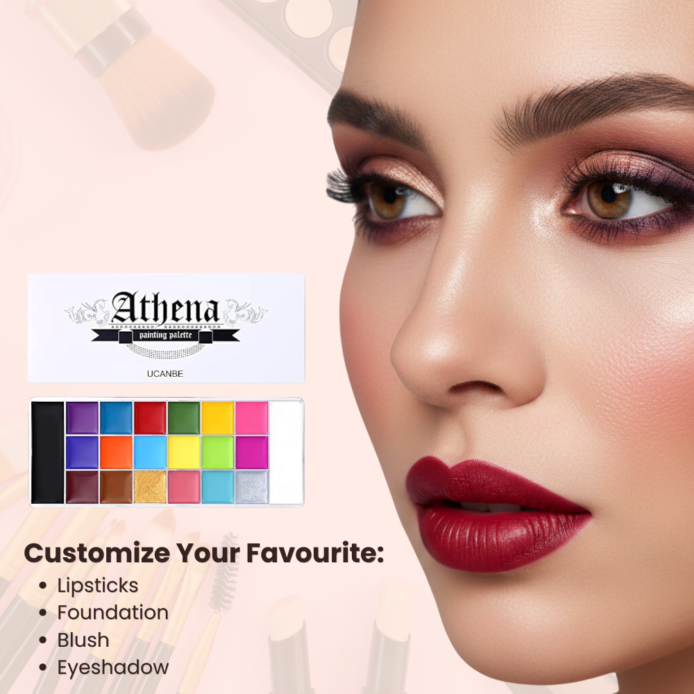 Athena All in One Multipurpose Color Pallette | Create Your Own Color for Lipstick, Eyelashes, Blushes and Eyeshadow