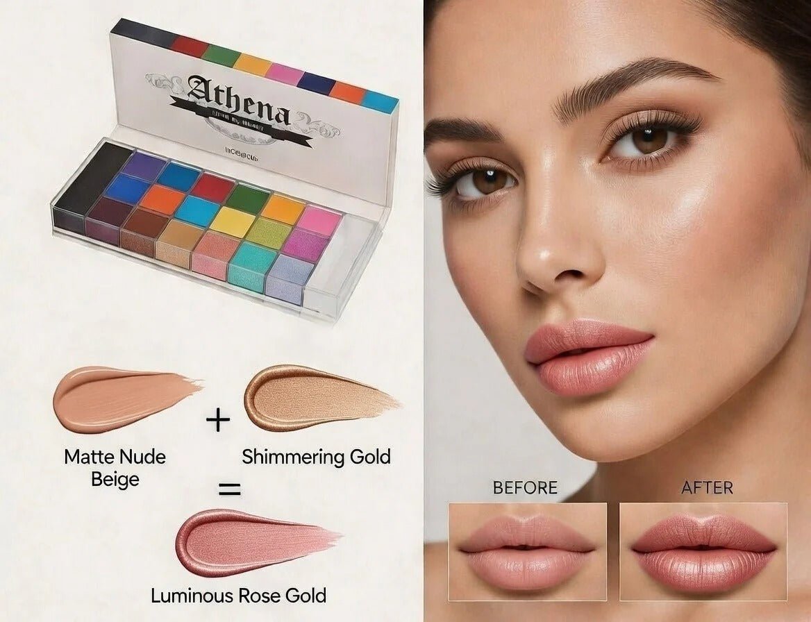 Athena All in One Multipurpose Color Pallette | Create Your Own Color for Lipstick, Eyelashes, Blushes and Eyeshadow - Athena.Pk