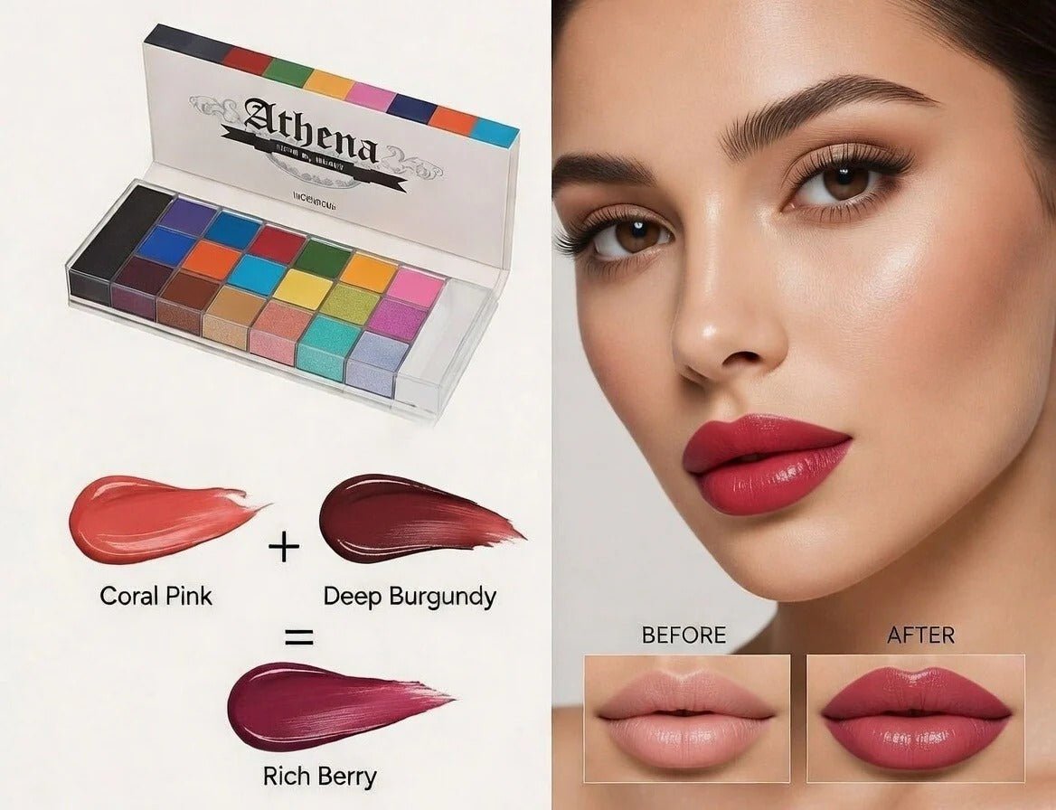 Athena All in One Multipurpose Color Pallette | Create Your Own Color for Lipstick, Eyelashes, Blushes and Eyeshadow - Athena.Pk
