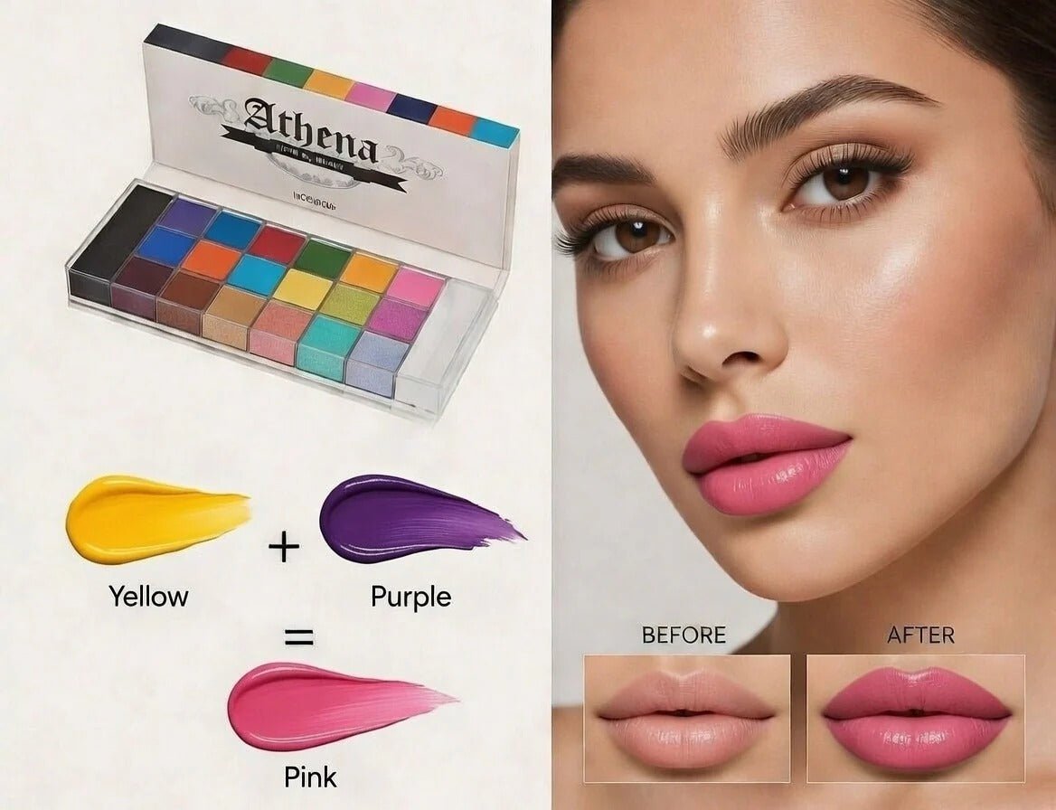 Athena All in One Multipurpose Color Pallette | Create Your Own Color for Lipstick, Eyelashes, Blushes and Eyeshadow - Athena.Pk