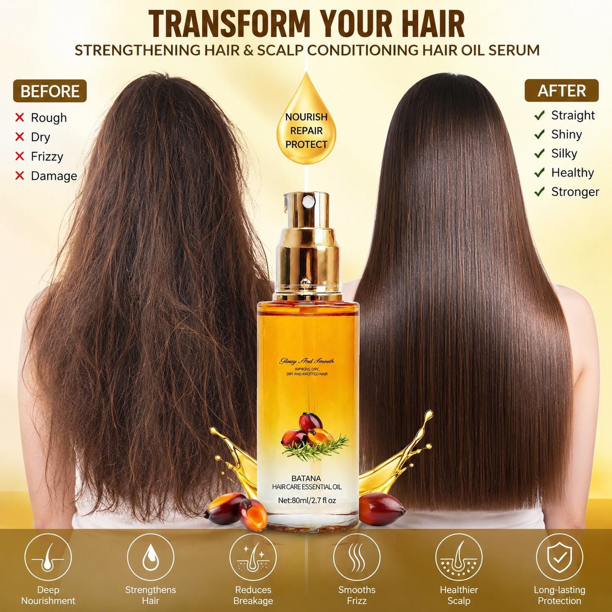 Wqkq Strengthening Hair & Scalp Conditioning Oil Spray - Athena.Pk
