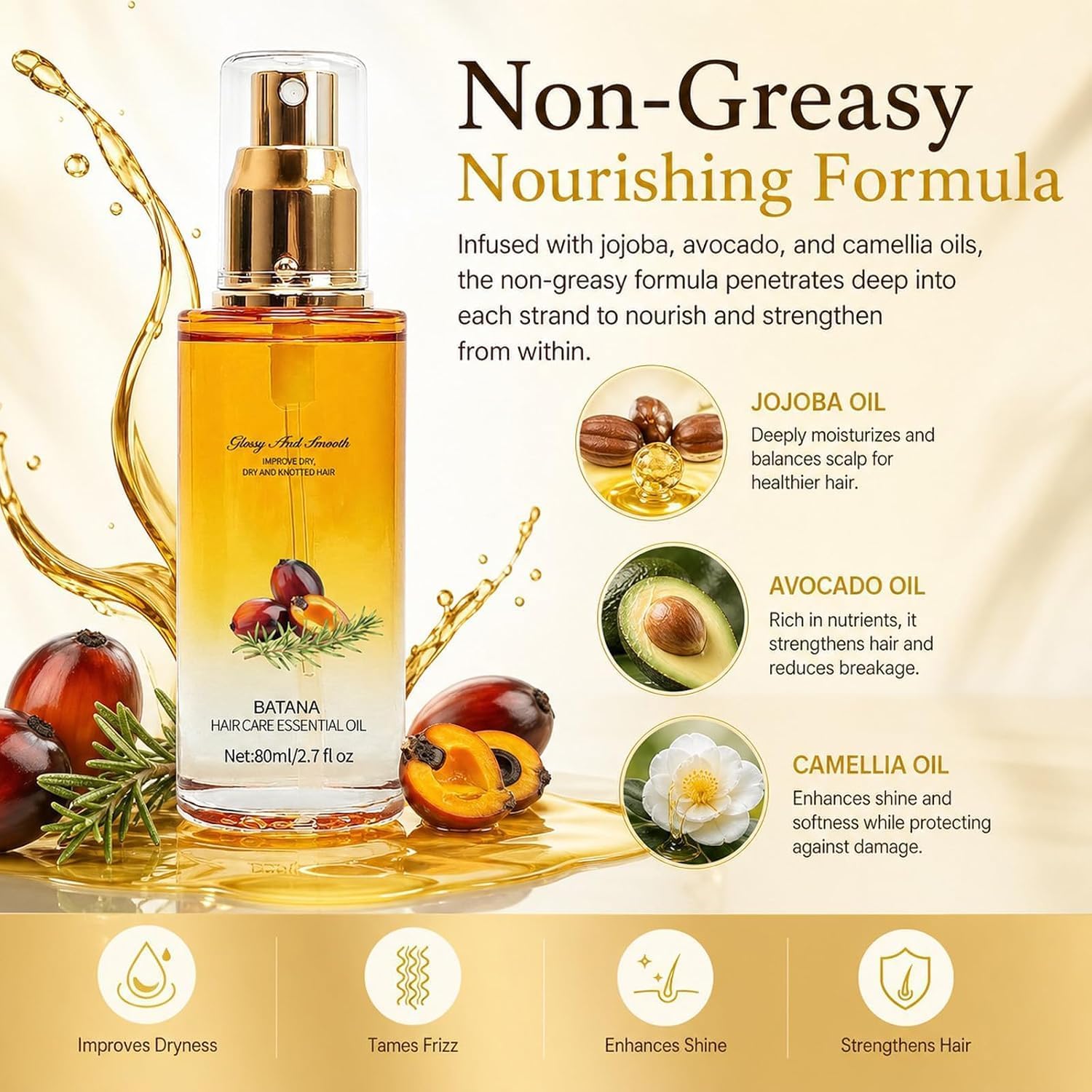 Wqkq Strengthening Hair & Scalp Conditioning Oil Spray - Athena.Pk