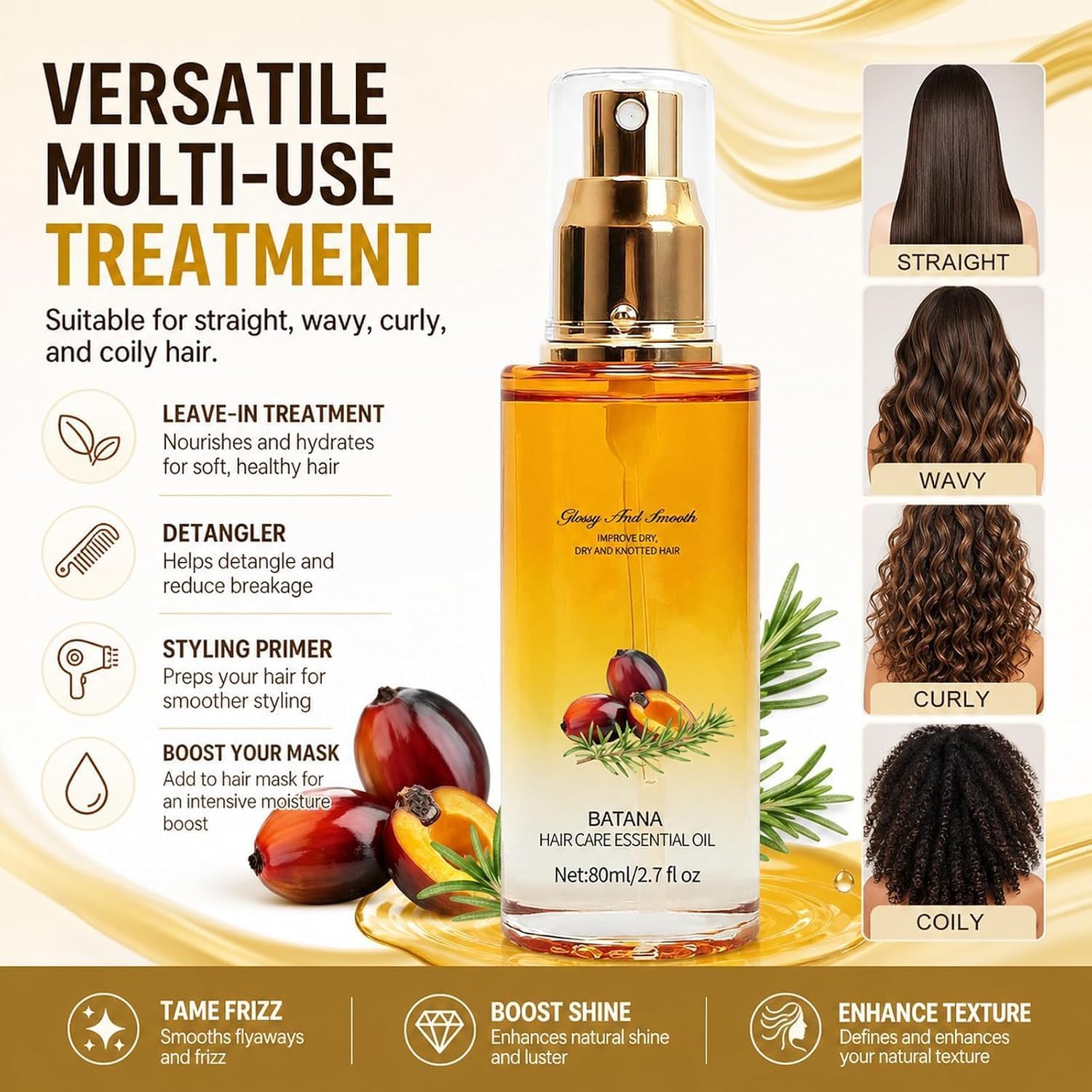Wqkq Strengthening Hair & Scalp Conditioning Oil Spray - Athena.Pk